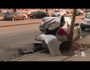 تضرر عشرات السيارات في أحد شوارع أمريكا بسبب قائد شاحنة متهور