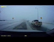 حـادث مروع بين عدد من المركبات على طريق سريع بألاسكا بسبب الضباب