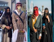 شاهد.. ‏زوار البوليفارد بأزياء التراث السعودي في يوم التأسيس
