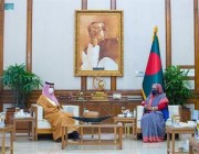 رئيسة وزراء بنغلاديش تستقبل سمو وزير الخارجية