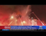 اشتعال النيران في 3 مبانٍ شرق بوسطن