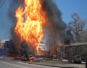 القصف الروسي يشعل عدة حرائق في خاركيف