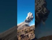 لحظة تدفق حمم بركان في جواتيمالا