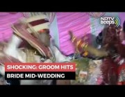 مضاربة بين عروسين أثناء احتفال حفل الزفاف في الهند