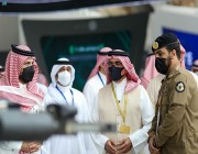وزراء داخلية البحرين والجزائر والمالديف وبنجلادش يزورون جناح الداخلية بمعرض الدفاع العالمي