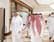 وزير الخارجية يلتقي نائب رئيس مجلس الوزراء وزير خارجية قطر