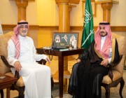 الأمير بدر بن سلطان يستقبل أمين العاصمة المقدسة المكلف ومحافظة جدة