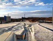 محافظة الريث تشهد هطول أمطار مصحوبة بزخات البرد