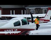 مدرج من الجليد لإقلاع الطائرات في ولاية نيوهامبشاير الأمريكية
