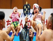 مدينة يابانية تقيم مسابقة غريبة لبكاء الرضّع (فيديو)