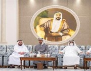 محمد بن زايد يتلقى تعازي محمد بن راشد والحكام في الفقيد الشيخ خليفة