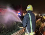 اندلاع حريق في حشائش بمجرى لتصريف المياه بالأحساء و”المدني” يخمده