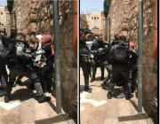 شاهد: لحظة اعتداء قوات الاحتلال الصهيوني على فلسطينيات بالقدس