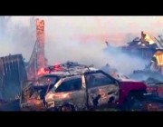 محول كهربائي يتسبب في اندلاع حريق بـ 50 منزلاً في روسيا