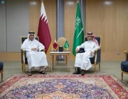 وزير الخارجية يلتقي وزير خارجية قطر