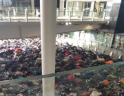 فيديو كارثي.. فشل نظام الأمتعة بمطار هيثرو بلندن يفقد الركاب حقائبهم