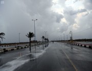 أمطار خفيفة إلى متوسطة على محافظة طريف