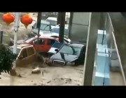 غرق السيارات في شوارع مدينة شانسي الصينية بسبب الفيضانات