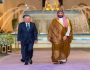 ولي العهد يستقبل الرئيس الأوزباكي في قصر السلام بجدة (فيديو وصور)