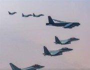 6 مقاتلات سعودية ترافق القاذفة الأمريكية “بي-52” خلال عبورها أجواء المملكة (صور)