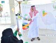 أمير حائل يتسلم شعلة دورة الألعاب السعودية 2022