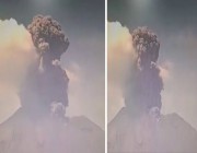 شاهد : لحظة ثوران بركان في اليابان والحمم البركانية تتصاعد إلى السماء