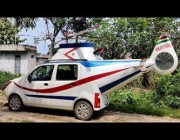 مخترع هندي يحول سيارة “تاتا” إلى طائرة هليكوبتر لكنها لا تطير!