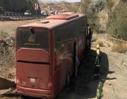 إصابة 38 شخصًا في حـادث تصادم حافلة على طريق السيل باتجاه العاصمة المقدسة