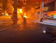 إخماد حريق في ناقلة وقود بمحطة في حي العريض بالمدينة المنورة (صور)
