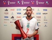 كأس العالم.. حكيم زياش رجل مباراة المغرب وبلجيكا