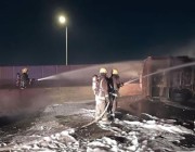 أدى لتضرر 5 مركبات.. “الدفاع المدني” يخمد حريقاً في صهريج وقود بجدة