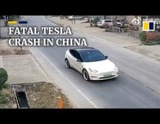 فقدان السيطرة على سيارة تسلا في الصين ومصرع شخصين