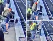 فيديو مروع.. امرأة تدفع طفلة نحو سكة القطار في أمريكا