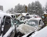 أربعة قتلى في حادث تصادم 50 سيارة في الولايات المتحدة