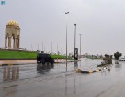 أمطار متوسطة على محافظة رفحاء