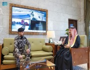 أمير الرياض يستقبل قائد قوة أمن المنشآت في المنطقة بمناسبة تعيينه