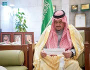 نائب أمير الرياض يستقبل مدير فرع وزارة البيئة والمياه والزراعة بالمنطقة
