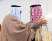 ولي عهد الكويت يستقبل الأمير فيصل بن فرحان