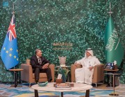 وزير الطاقة يناقش مبادرة السعودية الخضراء مع رئيس وزراء “توفالو”