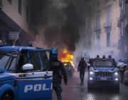 دوري أبطال أوروبا: الشرطة توقف 8 مشجعين بعد أعمال الشغب في نابولي