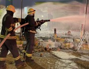 مدني بريدة يخمد حريقًا في خزانات محطة وقود