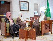 نائب أمير الرياض يستقبل الشيخ العبدالله ورئيس المحكمة العامة بالمنطقة