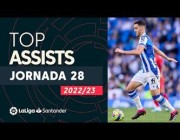 أفضل الأهداف صناعةً في الجولة 28 من الدوري الإسباني