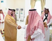 نائب أمير جازان يستقبل المهنئين بعيد الفطر المبارك من منسوبي الإمارة