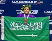 لاعب المنتخب السعودي لفنون القتال المختلطة نائل مارديني يحقق فضية العالم