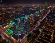 أبراج الرياض بـ "الأخضر" احتفالًا باليوم الوطني