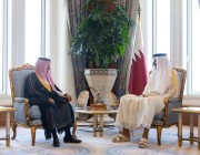 أمير دولة قطر يستقبل وزير الخارجية