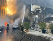 اشتعال 9 مركبات إثر حريق بمبنى سكني في الرياض