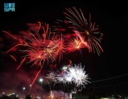 الألعاب النارية تضيء سماء نجران ابتهاجاً وفرحاً باليوم الوطني الـ 93