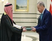 السفير السعودي لدى تركيا يقدم أوراق اعتماده لأردوغان
